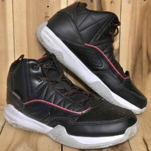 AND1 Mens 13 M 47 Basketball Athletic High Top Sneakers Shoes Lace up Black Red